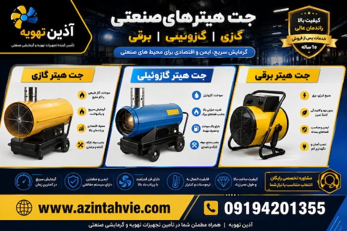 خرید انواع جت هیتر آذین تهویه